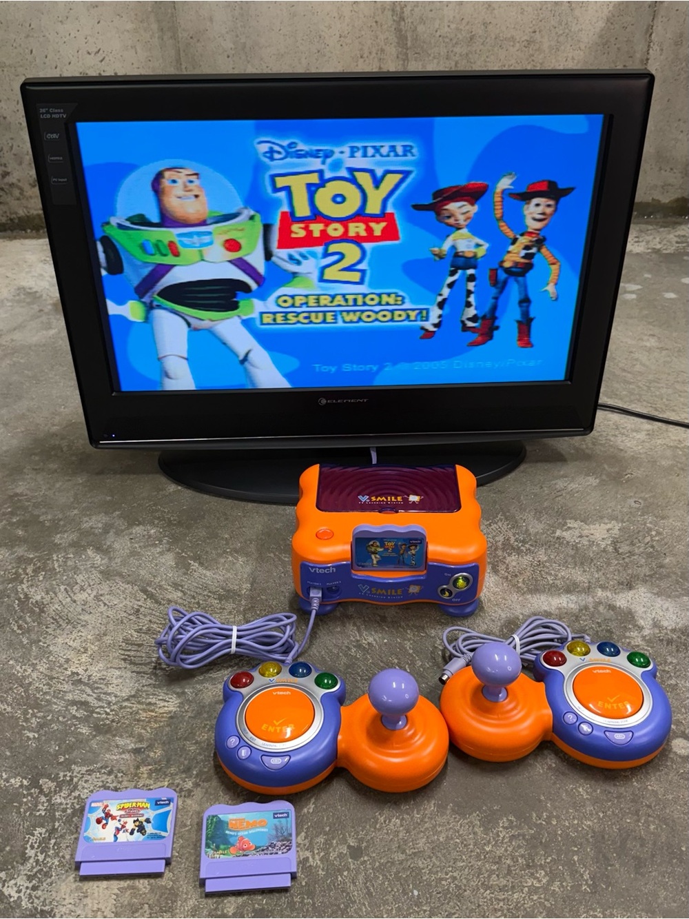 VTech V Smile Learning System Console Bundle 2 Controllers 3 Games Tested